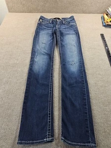 Pantalones de mezclilla Big Star hilo grueso desgastados tiro bajo talla 28L elásticos cómodos - Imagen 1 de 24