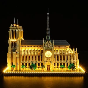 LED Light Kit for Lego 21061 Notre-Dame de Paris Lighting White Remote Control - Picture 1 of 20