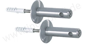 Träger für Rundstab, Halter für Querstab ø 10 mm, 2er Set, Edelstahl - Bild 1 von 1