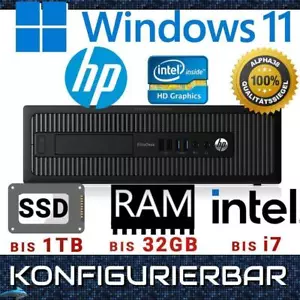HP EliteDesk 600 G1 SFF Kompakt Windows 11 Pro Computer bis Intel i7 32 GB RAM - Bild 1 von 10