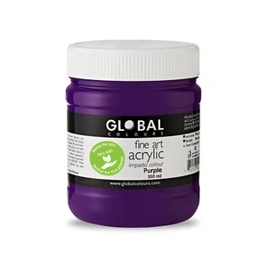 Purple - Global Colours Eco-Friendly Fine Art Acrylic Artist Paint 500ml - Picture 1 of 2