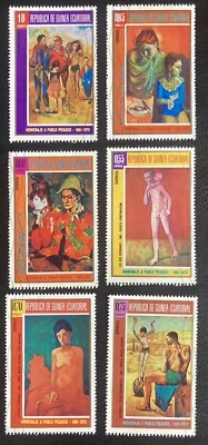 Guinea Ecuatorial: Lote Usado De 6 Pinturas Picasso, Lote # 03-080905 Foto 1 de 2