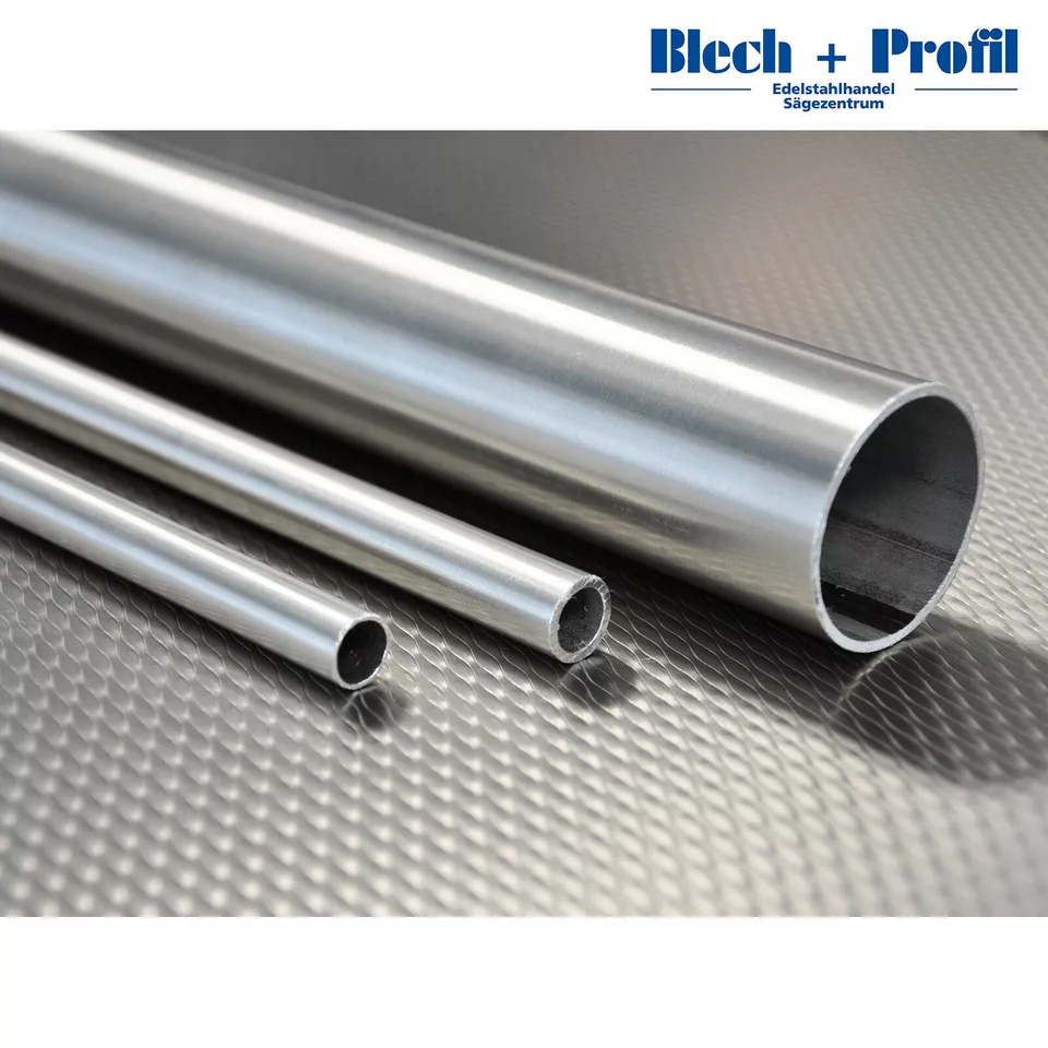 Edelstahl Rohr geschliffen K240 1.4301 V2A Ø10-204mm Handlauf Geländer bis 6m - Bild 1 von 3