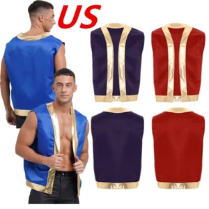 Men Toad Costume Waistcoat Super Brothers Cartoon Captain Cosplay Fancy Dress - Picture 1 of 55