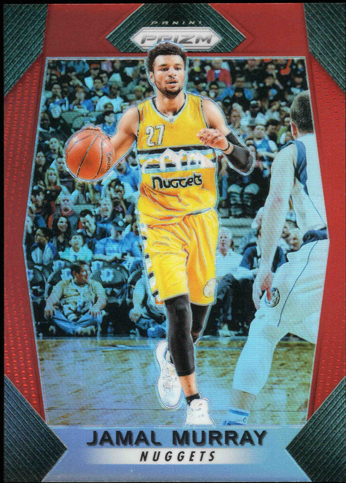 2017 Panini ORANGE Prizm JAMAL MURRAY #167 Denver Nuggets Serial Numbered 46/49
