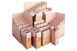 Flaschenversandkarton Weinversandkarton Flaschenkarton Weinkarton Versandkarton - Bild 1 von 81