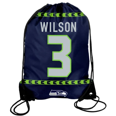 Russell Wilson #3 Seattle Seahawks - Drawstring Bag - Backpack - Gym Bag Cover