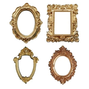 Golden Retro Photo Frame Art Jewelry Decoration Display Frames - Picture 1 of 11