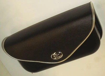 49-84 FLH Panhead Shovelhead Windshield Pouch With Silver or Gold Edge Trim. - Image 1 of 4