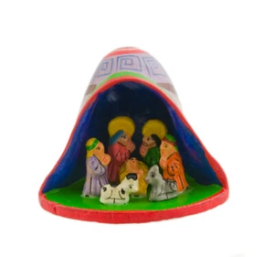 Crèche de Noël Grotte du Perou en Ceramique Creche Artisanat fait main # 6619  - Picture 1 of 2