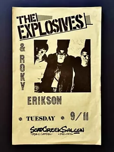 ROKY ERICKSON & THE EXPLOSIVES - Original Vintage 1979 Soap Creek Saloon Poster - Picture 1 of 2