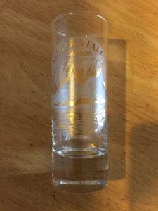 Niagara Falls Canada Tall 4" Frosted / Gold Shot Glass Vntg - Bild 1 von 2