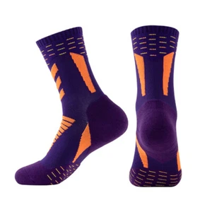 ZONBAILON Men's Basketball Compression Socks Outdoor Sports Thick Socks 2 Pairs - Picture 1 of 17