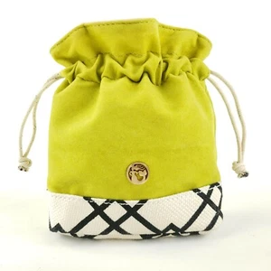 Spartina 449 Seven Oaks Keepsake Drawstring Makeup Jewelry Bag Pouch Linen - Picture 1 of 9