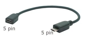 0,2m micro USB Verlängerungskabel (5 pin), voll beschaltet, doppelt geschirmt  - Bild 1 von 2