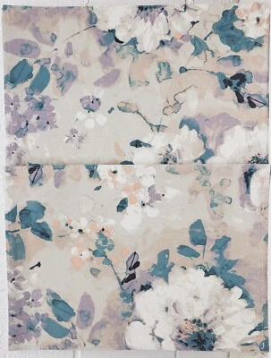 Set of 2 Same Kitchen Fabric Placemats (13" x 18") FLOWERS, NEUTRAL FLORAL, EH - Image 1 of 4