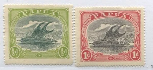 Papua 1901 1/2d and 1d mint o.g. hinged - Picture 1 of 1