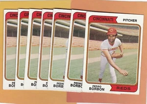 1974 TOPPS BASEBALL LOT (7) PEDRO BORBON #410 REDS VGEX-EX *L4436 - Picture 1 of 1