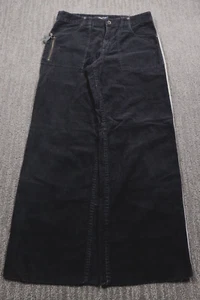 Women's Medium(29x28) Baggy Corduroy Wide-Leg Pants Black Side Stripe Skater - Picture 1 of 19