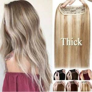 Russian 100% Remy Human Hair Wire In Headband NO CLIP One Piece 120G+ Line Weft - Picture 1 of 40
