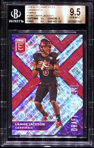 2018 Elite Draft Picks Lamar Jackson Aspirations Purple #78/99 BGS 9.5 SP - Picture 1 of 2