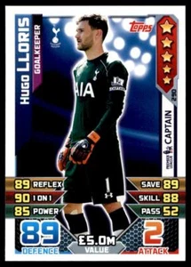 Match Attax 2015-2016 Hugo Lloris Tottenham Hotspur Captain No. 290 - Picture 1 of 2