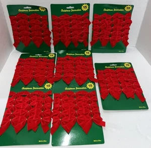 Mini Satin Ribbon Appliques Christmas Bows Gift Sewing Craft Supplies 120 pcs - Picture 1 of 9