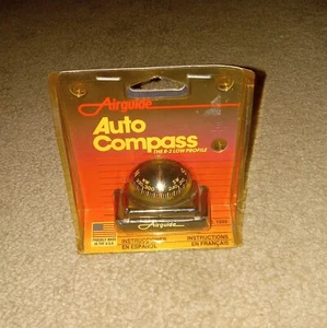 Vintage Airguide Dashboard Auto Compass R-2 Low Profile Works New Automobile - Foto 1 di 4