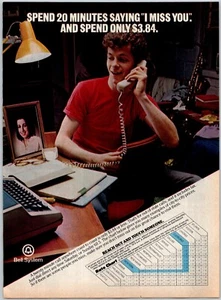 PRINT AD 1981 Bell System Reach Out Touch Someone Long Distance I Miss You 8x11 - Picture 1 of 1
