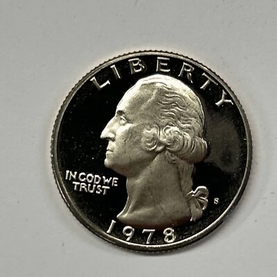 1978 S CLAD PROOF QUARTER FROM US PROOF SET WITH FREE SHIPPING - Image 1 of 2