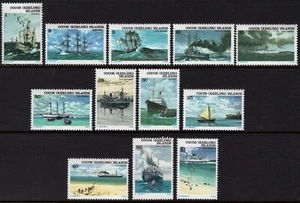 1976 Cocos (Keeling) Islands Ships Series Set Of 12 Stamps MNH, Clean & Fresh - Picture 1 of 1
