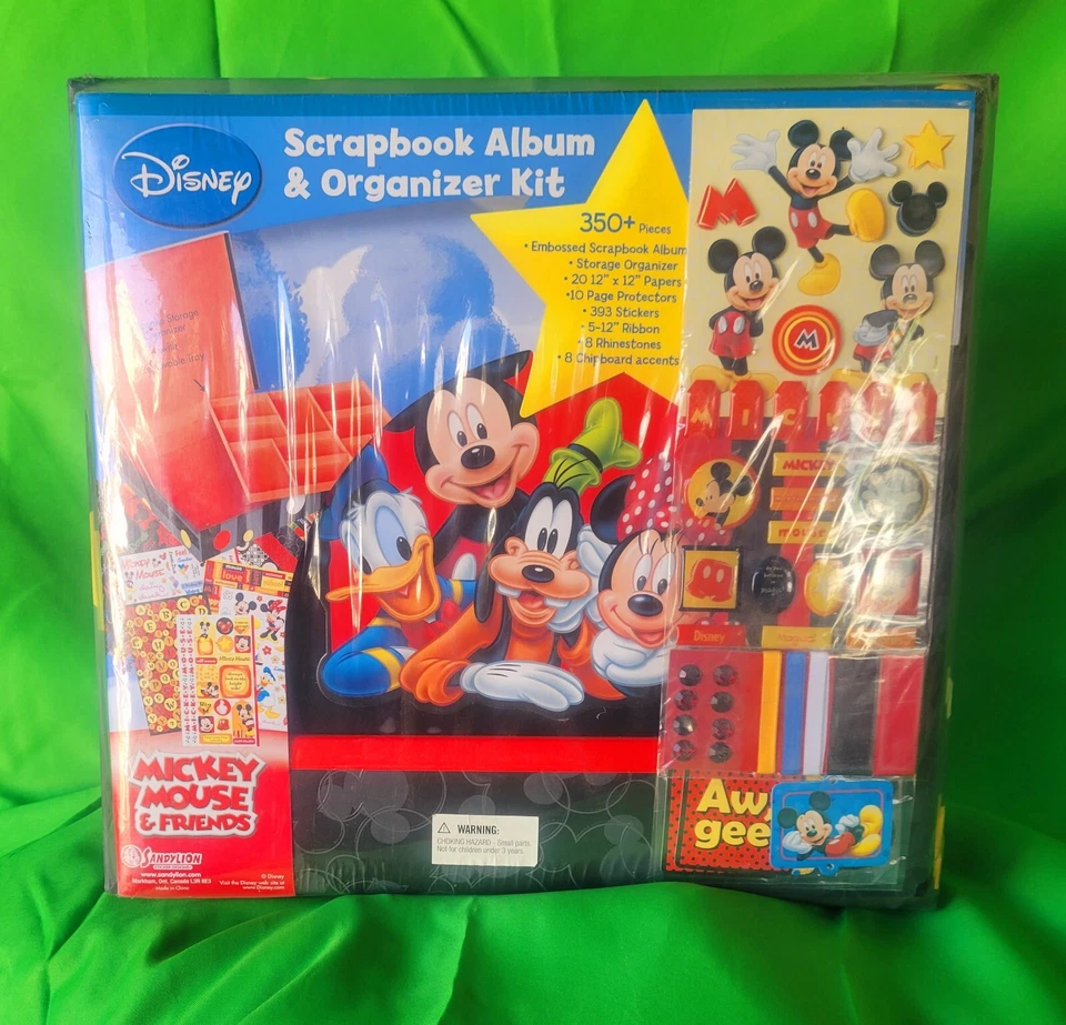 Álbum de recortes y kit organizador Disney Mickey Mouse & Friends NUEVO sellado de fábrica Foto 1 de 4