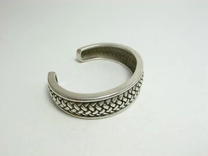 Kieselstein-Cord Weave Pattern Bangle Bracelet 1997 Sterling Silver 925 - Picture 1 of 9