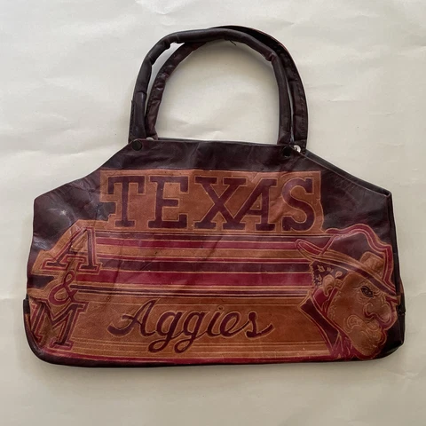 Vintage Texas A & M Aggies Leather Purse Cover