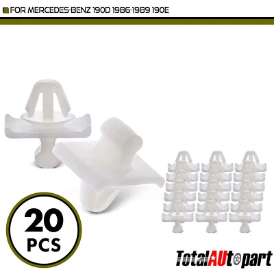 20x Clip de moldura de guardabarros delantero para Mercedes-Benz 190D 1986-1989 190E 7 mm nailon Foto 1 de 4