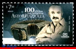 21-04 MÉXICO 2021 ASTOR PIAZZOLLA, 100 AÑOS, COMPOSITOR, MÚSICO, MNH - Imagen 1 de 1
