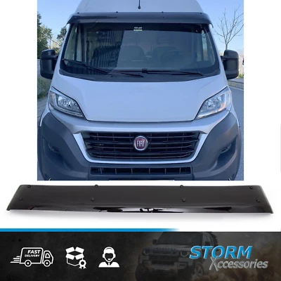 FOR FIAT DUCATO 2014 - 2023 STX EXTERIOR SUN VISOR WINDOW GUARD SHIELD IN BLACK - Image 1 of 4