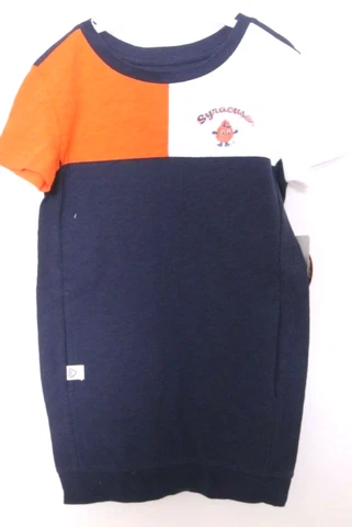 NEW Syracuse Orange SU SS Front Pockets Pullover Block Dress Blue Toddler 3T Cover