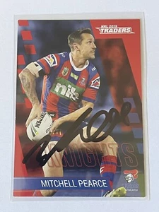 Signed 2019 NRL Traders Card- Mitchell Pearce- Newcastle Knights - Picture 1 of 2