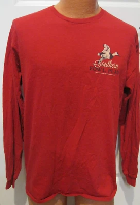 CAMISETA SOUTHERN FOWL PLAY ROJA MANGA LARGA POR BIEN USADA TALLA GRANDE 100% ALGODÓN Foto 1 de 4