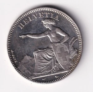 Münze Silber Schweiz 2 Franken 1850 in vz leicht berieben nsw-leipzig - Bild 1 von 2