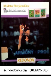 REDONDA - 1988 OLYMPIC GAMES 10M PLATFORM DIVE PANEL MNH - Picture 1 of 2