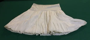 50’s MCM 'Francine Lingerie' Wht Eyelet Layered Rockabilly Petticoat 27” Wst VTG - Picture 1 of 8