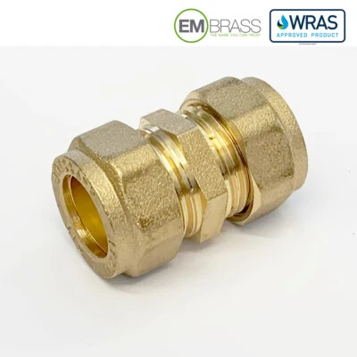 15mm Compression Coupling WRAS Approved Heavy Pattern Embrass - Image 1 of 3