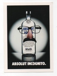 ABSOLUT VODKA COLLECTION N.186 - ABSOLUT INCOGNITO - PROMO CARD - CARTOLINA - Picture 1 of 1