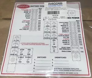 Peterbilt 22-01706 Label Power Distribution Pan - Picture 1 of 2