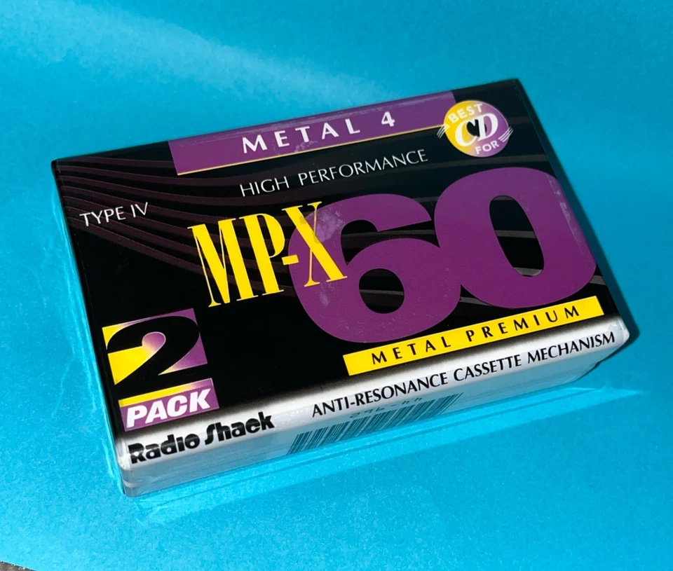 2 Rare Realistic RadioShack MP-X 60 Metal Position IV Audio Cassette Tape x2 NEW - Image 1 of 4
