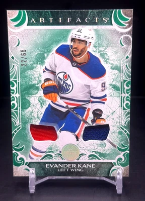 2024-25 Upper Deck Artifacts - Evander Kane #46 - Emerald Materials /65 - Image 1 of 2