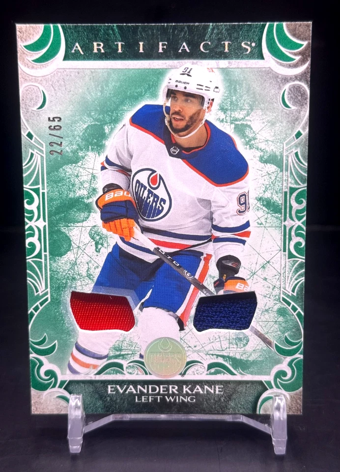 2024-25 Upper Deck Artifacts - Evander Kane #46 - Emerald Materials /65 - Image 1 of 2