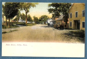 D81 c1905 Postcard Main Street Ashby Mass Ex+ Very Clean - Picture 1 of 1